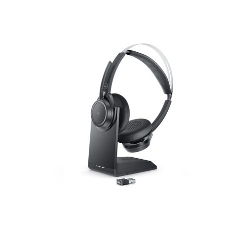 Dell Premier Wireless ANC Headset WL7022 - Headset - Bluetooth - wireless - active noise cancelling - USB-A via Bluetooth adapter - Zoom Certified, Certified for Microsoft Teams - 9