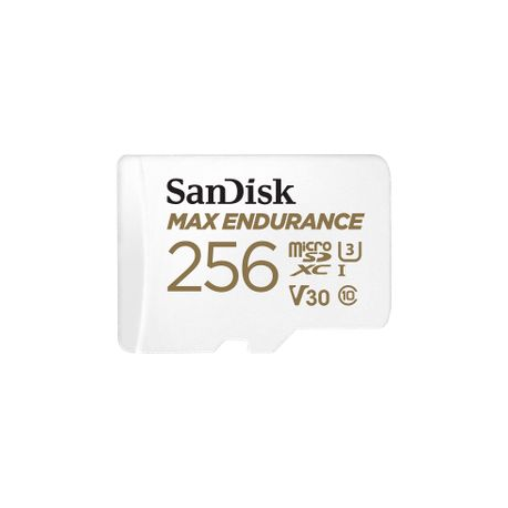 SanDisk Max Endurance - Flash memory card (microSDXC to SD adapter included) - 256 GB - Video Class V30 / UHS-I U3 / Class10 - microSDXC UHS-I - 0