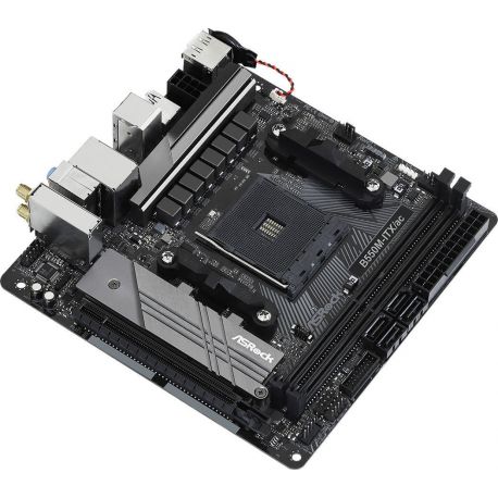 ASRock B550M-ITX / ac - Motherboard - mini ITX - Socket AM4 - AMD B550 Chipset - USB-C Gen1, USB 3.2 Gen 1 - Bluetooth, Gigabit LAN, Wi-Fi - onboard graphics (CPU required) - HD Audio (8-channel) - 1