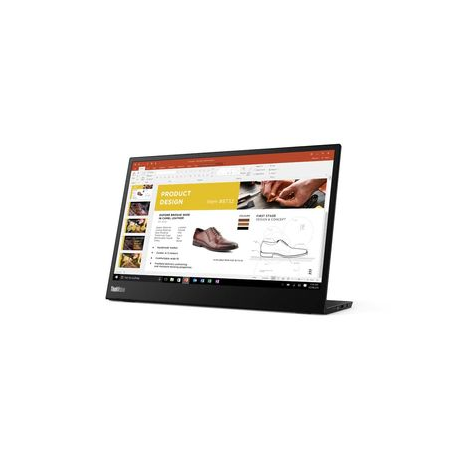 Lenovo ThinkVision M14 - LED monitor - 14" (14" viewable) - portable - 1920 x 1080 Full HD (1080p) @ 60 Hz - IPS - 300 cd/m² - 700:1 - 6 ms - 2xUSB-C - raven black - 1
