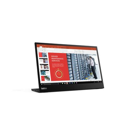 Lenovo ThinkVision M14 - LED monitor - 14" (14" viewable) - portable - 1920 x 1080 Full HD (1080p) @ 60 Hz - IPS - 300 cd/m² - 700:1 - 6 ms - 2xUSB-C - raven black - 3