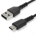 StarTech.com 2m USB A to USB C Charging Cable, Durable Fast Charge & Sync USB 2.0 to USB Type C Data Cord, Rugged TPE Jacket Aramid Fiber M / M 60W Black, Samsung S10, S20, iPad Pro, Pixel - Heavy Duty and Rugged (RUSB2AC2MB) - USB cable - USB (M) straight to USB-C (M) straight - Thunderbolt 3  /  USB 2.0 - 2 m - black - for P / N: SECTBLTDT