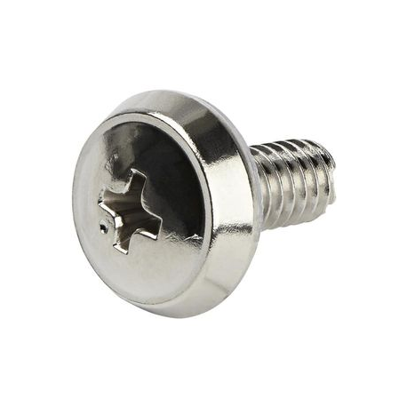 StarTech.com 12-24 Server Rack Screws - 50 pack - Nickel-plated - Rack screws - silver - US government (pack of 50) - for P/N: RK630WALVS, RK830WALVS - 2