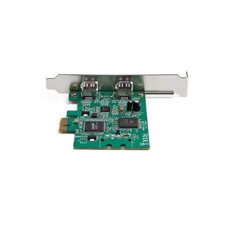StarTech.com 2 Port 1394a PCI Express FireWire Card - PCIe FireWire Adapter - FireWire adapter - PCIe low profile - FireWire x 2 - green - 3