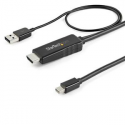 StarTech.com 3ft (1m) HDMI to Mini DisplayPort Cable 4K 30Hz, Active HDMI to mDP Adapter Converter Cable with Audio, USB Powered, Mac & Windows, HDMI Male to mDP Male Video Adapter Cable - HDMI to mDP Converter (HD2MDPMM1M) - Video  /  audio cable - HDMI, USB (power only) male to Mini DisplayPort male - 1 m - black - 4K support