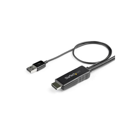 StarTech.com 2m (6ft) HDMI to DisplayPort Cable 4K 30Hz, Active HDMI 1.4 to DP 1.2 Adapter Converter Cable with Audio, USB Powered, Mac & Windows, HDMI Laptop to DP Monitor, Male / Male - Built-In USB Cable (HD2DPMM2M) - Video cable - HDMI, USB (power only) (M) to DisplayPort (M) - 2 m - black - 4K support, active - 1