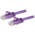 StarTech.com 1.5m CAT6 Ethernet Cable, 10 Gigabit Snagless RJ45 650MHz 100W PoE Patch Cord, CAT 6 10GbE UTP Network Cable w / Strain Relief, Purple, Fluke Tested / Wiring is UL Certified / TIA - Category 6 - 24AWG (N6PATC150CMPL) - Patch cable - RJ-45 (M) to RJ-45 (M) - 1.5 m - UTP - CAT 6 - snagless - purple