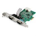 StarTech.com 2-port PCI Express RS232 Serial Adapter Card, PCIe RS232 Serial Host Controller Card, PCIe to Dual Serial DB9 COM Port Card, 16950 UART, Expansion Card, Windows, macOS, Linux - Full/Low-Profile (PEX2S953) - Serial adapter - PCIe - RS-232 x 2