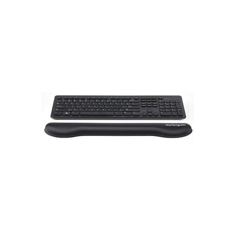 StarTech.com Foam Keyboard Wrist Rest for Ergonomic Typing Support, Padded Non-Slip Keyboard Cushion, Laptop or Desktop Computer Keyboard Wrist, Hand & Arm Rest, Soft Black Nylon Rest Pad - Soft Black Wrist Rest (WRSTRST) - Keyboard wrist rest - black - 5