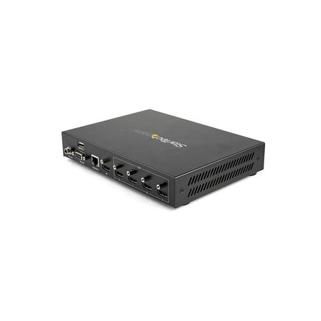 StarTech.com 2x2 HDMI Video Wall Controller, 4K 60Hz HDMI 2.0 Video Input to 4x 1080p Output, Video Wall Processor for Multi Screen Display, Video Wall Splitter, RS232/Ethernet Control - Remote configuration (ST124HDVW) - Video/audio splitter - 4 x HDMI - desktop - 1