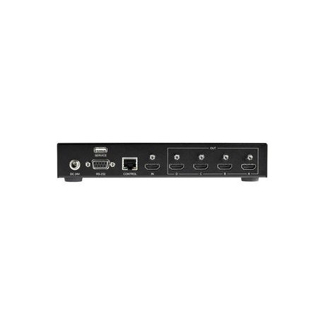 StarTech.com 2x2 HDMI Video Wall Controller, 4K 60Hz HDMI 2.0 Video Input to 4x 1080p Output, Video Wall Processor for Multi Screen Display, Video Wall Splitter, RS232/Ethernet Control - Remote configuration (ST124HDVW) - Video/audio splitter - 4 x HDMI - desktop - 3