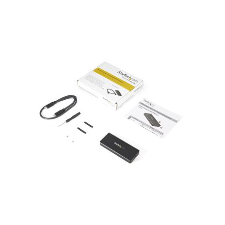 StarTech.com USB-C 10Gbps M.2 NVMe PCIe SSD Enclosure, Rugged Aluminum External M.2 PCIe M-Key Case IP67 Rated, 1GB/s Read/Write, Supports 2230/2242/2260/2280, TB3 Compatible, Mac/PC - 1.6ft USB-C Cable Incl (M2E1BRU31C) - Storage enclosure - M.2 - M.2 Card - 10 Gbit/s - USB 3.2 (Gen 2) - black - for P/N: PEXUSB321C - 3