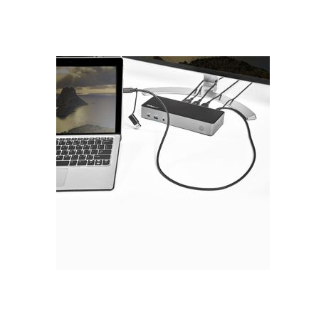 StarTech.com USB-C & USB-A Dock, Hybrid Universal Triple Monitor Laptop Docking Station w/ DisplayPort & HDMI 4K 60Hz, 85W Power Delivery, 6x USB Hub, Ethernet, Audio, USB 3.1 Gen 2 10Gbps - Multi-Monitor Dock (DK31C3HDPDUE) - Docking station - USB-C - 3 x HDMI, 3 x DP - GigE - 85 Watt - 10