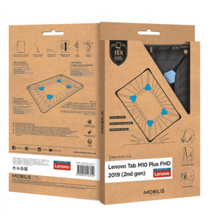 Mobilis PROTECH - Back cover for tablet - TFP 4.0 - black - for Lenovo Tab M10 FHD Plus (2nd Gen) ZA5T, ZA5V, ZA6H, ZA6J, ZA6R - 1