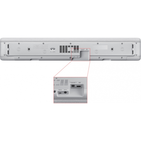 Samsung HW-S61A - Sound bar - 5.0-channel - wireless - Wi-Fi, Bluetooth - App-controlled - 200 Watt - light grey - 2