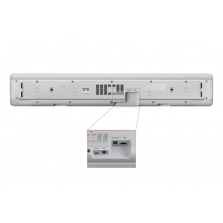 Samsung HW-S61A - Sound bar - 5.0-channel - wireless - Wi-Fi, Bluetooth - App-controlled - 200 Watt - light grey - 10