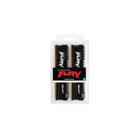 Kingston FURY Beast - DDR4 - kit - 32 GB: 2 x 16 GB - DIMM 288-pin - 3200 MHz / PC4-25600 - CL16 - 1.35 V - unbuffered - non-ECC - black - 3