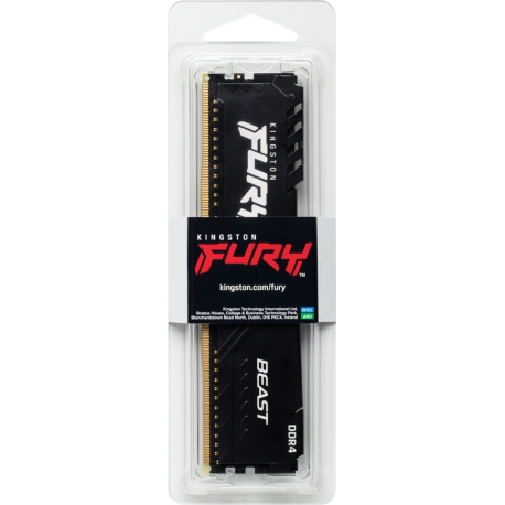 Kingston FURY Beast - DDR4 - module - 32 GB - DIMM 288-pin - 3600 MHz / PC4-28800 - CL18 - 1.35 V - unbuffered - non-ECC - black - 4