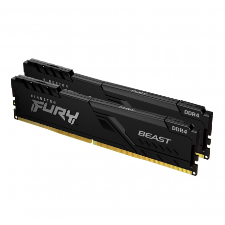 Kingston FURY Beast - DDR4 - kit - 16 GB: 2 x 8 GB - DIMM 288-pin - 3200 MHz / PC4-25600 - CL16 - 1.35 V - unbuffered - non-ECC - black - 0