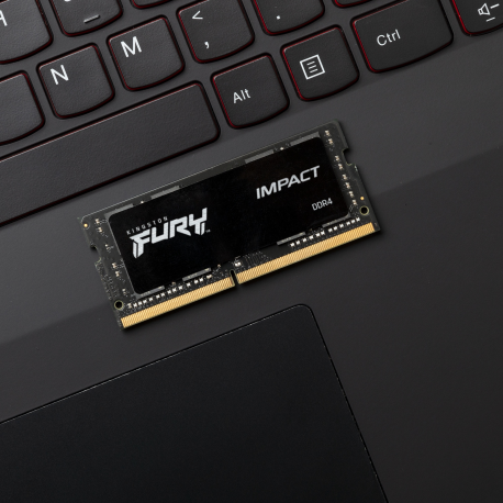 Kingston FURY Impact - DDR4 - module - 32 GB - SO-DIMM 260-pin - 3200 MHz / PC4-25600 - CL20 - 1.2 V - unbuffered - non-ECC - black - 4