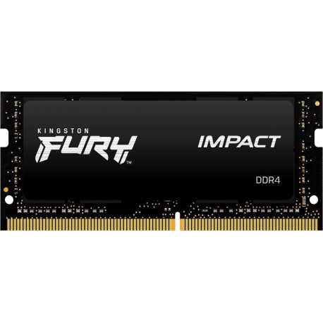 Kingston FURY Impact - DDR4 - module - 8 GB - SO-DIMM 260-pin - 3200 MHz / PC4-25600 - CL20 - 1.2 V - unbuffered - non-ECC - black - 6