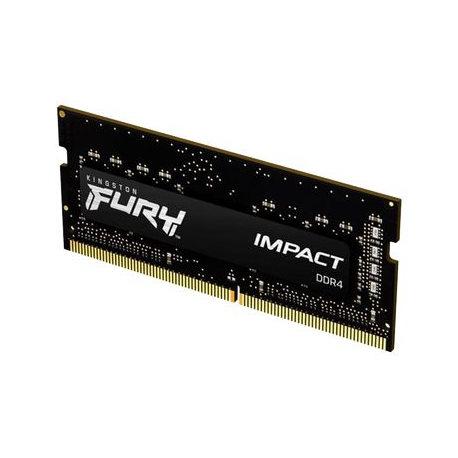 Kingston FURY Impact - DDR4 - module - 16 GB - SO-DIMM 260-pin - 3200 MHz / PC4-25600 - CL20 - 1.2 V - unbuffered - non-ECC - black - 0