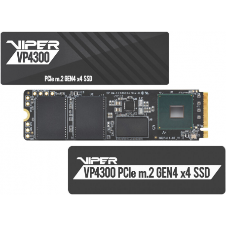 Patriot Viper VP4300 - Solid state drive - 2 TB - internal - M.2 2280 - PCI Express 4.0 x4 (NVMe) - 5