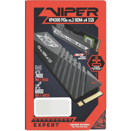 Patriot Viper VP4300 - Solid state drive - 2 TB - internal - M.2 2280 - PCI Express 4.0 x4 (NVMe) - 11