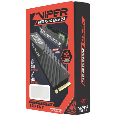 Patriot Viper VP4300 - Solid state drive - 2 TB - internal - M.2 2280 - PCI Express 4.0 x4 (NVMe) - 12