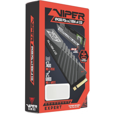 Patriot Viper VP4300 - Solid state drive - 2 TB - internal - M.2 2280 - PCI Express 4.0 x4 (NVMe) - 13