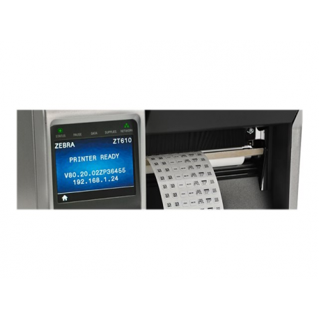 Zebra ZT610 - Label printer - direct thermal  /  thermal transfer - Roll (11.4 cm) - 300 dpi - up to 305 mm / sec - USB 2.0, serial, Gigabit LAN, USB host, NFC, Bluetooth 4.0 - tear bar - 3