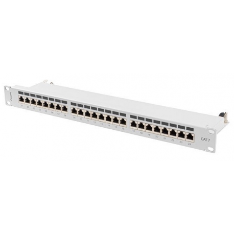 LANBERG patch panel 24 port 1U cat.7 FTP grey