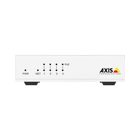 Axis D8004 - Switch - unmanaged - 4 x 10 / 100 (PoE+) + 1 x 10 / 100 - desktop - PoE+ (60 W) - for AXIS M3067-P, P1455-LE, P1455-LE-3 License Plate Verifier Kit - 0