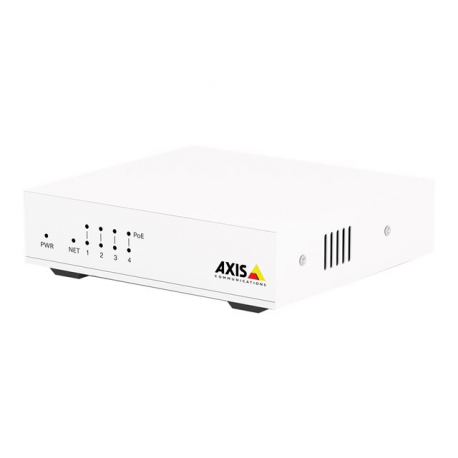 Axis D8004 - Switch - unmanaged - 4 x 10 / 100 (PoE+) + 1 x 10 / 100 - desktop - PoE+ (60 W) - for AXIS M3067-P, P1455-LE, P1455-LE-3 License Plate Verifier Kit - 1