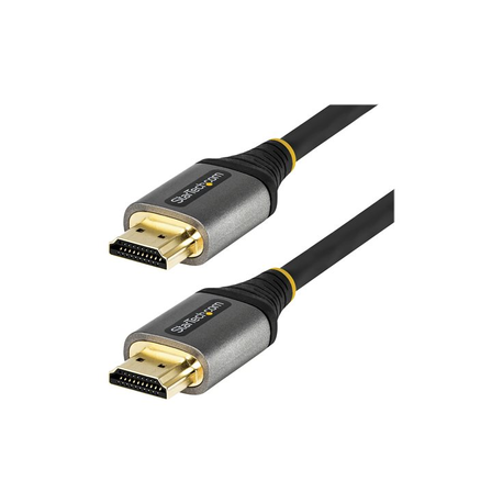 StarTech.com 10ft (3m) HDMI 2.1 Cable, Certified Ultra High Speed HDMI Cable 48Gbps, 8K 60Hz / 4K 120Hz HDR10+ eARC, Ultra HD 8K HDMI Cable / Cord w / TPE Jacket, For UHD Monitor / TV / Display - Dolby Vision / Atmos, DTS-HD (HDMM21V3M) - Ultra High Speed - HDMI cable with Ethernet - HDMI male to HDMI male - 3 m - shielded - grey, black - passive, 4K120Hz support, 8K60Hz (7680 x 4320) support - 0