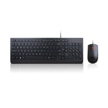 Lenovo Essential Wired Combo - Keyboard and mouse set - USB - French - for 100e Chromebook (2nd Gen) MTK.2; ThinkCentre M70q Gen 2; ThinkStation P330 Gen 2 - 0