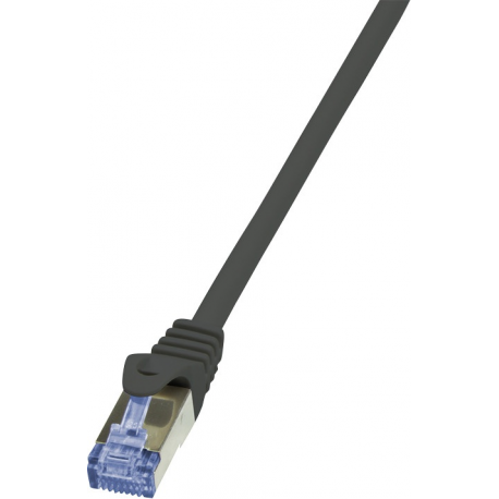 LogiLink PrimeLine - Patch cable - RJ-45 (M) to RJ-45 (M) - 50 m - SFTP, PiMF - CAT 6a - halogen-free, snagless - black - 0
