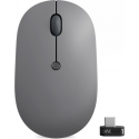 Lenovo Go - Mouse - ergonomic - right and left-handed - blue optical - 5 buttons - wireless - 2.4 GHz - USB-C wireless receiver - storm grey - retail - CRU - for ThinkCentre M70s Gen 3; ThinkPad E14 Gen 4; E15 Gen 4; X1 Carbon Gen 10; ThinkStation P360