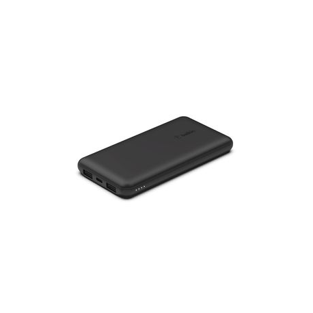 Belkin BOOST CHARGE - Power bank - 10000 mAh - 15 Watt - 3 output connectors (2 x USB, USB-C) - black - 1