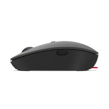 Lenovo Go - Mouse - ergonomic - right and left-handed - blue optical - 5 buttons - wireless - 2.4 GHz - USB-C wireless receiver - storm grey - for ThinkBook 14 G4+ IAP; ThinkPad E14 Gen 4; E15 Gen 4; X1 Carbon Gen 10; ThinkStation P360 - 2