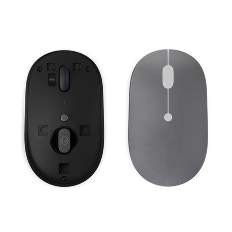 Lenovo Go - Mouse - ergonomic - right and left-handed - blue optical - 5 buttons - wireless - 2.4 GHz - USB-C wireless receiver - storm grey - for ThinkBook 14 G4+ IAP; ThinkPad E14 Gen 4; E15 Gen 4; X1 Carbon Gen 10; ThinkStation P360 - 4