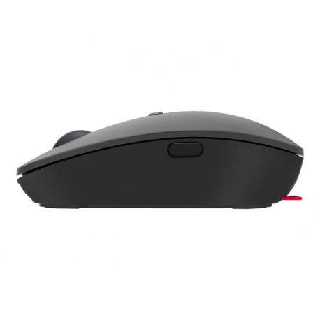 Lenovo Go - Mouse - ergonomic - right and left-handed - blue optical - 5 buttons - wireless - 2.4 GHz - USB-C wireless receiver - storm grey - for ThinkBook 14 G4+ IAP; ThinkPad E14 Gen 4; E15 Gen 4; X1 Carbon Gen 10; ThinkStation P360 - 11