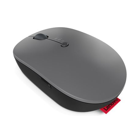 Lenovo Go Multi-device - Mouse - blue optical - 3 buttons - wireless - 2.4 GHz, Bluetooth 5.0 - USB-C wireless receiver - thunder black - for ThinkCentre M70q Gen 2; ThinkPad E14 Gen 4; E15 Gen 4; X1 Carbon Gen 10; ThinkStation P360 - 1