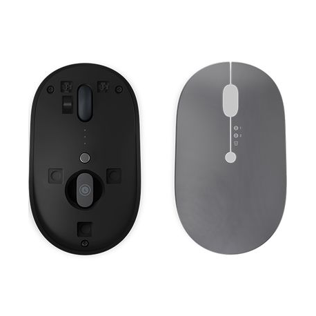 Lenovo Go Multi-device - Mouse - blue optical - 3 buttons - wireless - 2.4 GHz, Bluetooth 5.0 - USB-C wireless receiver - thunder black - for ThinkCentre M70q Gen 2; ThinkPad E14 Gen 4; E15 Gen 4; X1 Carbon Gen 10; ThinkStation P360 - 4