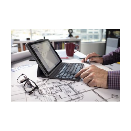 ZAGG Pro Keys - Keyboard and folio case - backlit - Bluetooth - Nordic - black / grey keyboard, black / grey case - for Apple 10.9-inch iPad Air (4th generation) - 7