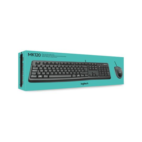 Logitech Desktop MK120 - Keyboard and mouse set - USB - QWERTY - US International - 10