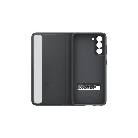 Samsung Smart Clear View Cover EF-ZG991 - Flip cover for mobile phone - black - for Galaxy S21 5G - 5