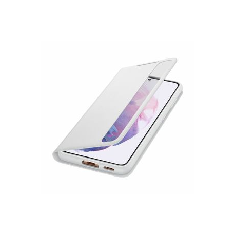 Samsung Smart Clear View Cover EF-ZG991 - Flip cover for mobile phone - light grey - for Galaxy S21 5G - 3