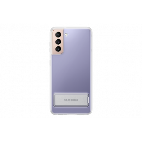 Samsung Clear Standing Cover EF-JG991 - Back cover for mobile phone - polycarbonate, thermoplastic polyurethane (TPU) - clear - for Galaxy S21 5G - 0