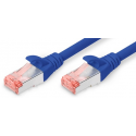 DIGITUS - Patch cable - RJ-45 (M) to RJ-45 (M) - 25 cm - SFTP - CAT 6 - halogen-free, snagless - grey